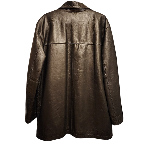 Coach Men's Black Soft Leather Coat - Picture 2 of 14